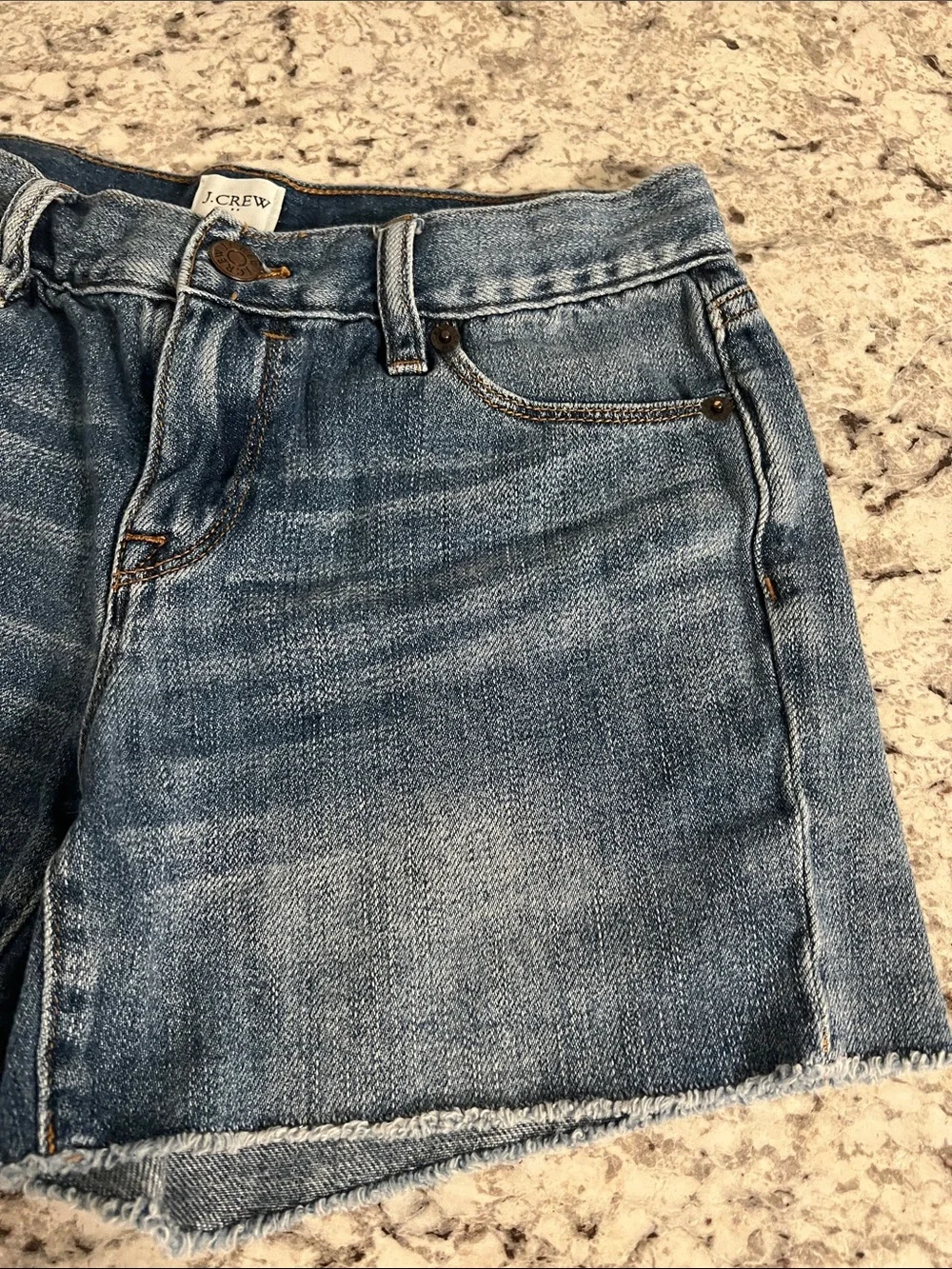 J. Crew Mid-Blue Denim Cutoff Shorts